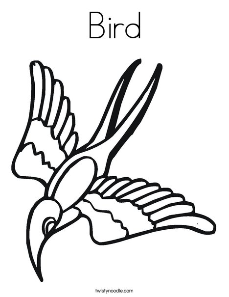 Flying Bird Coloring Page