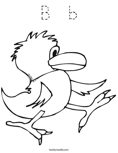 Walking Bird Coloring Page
