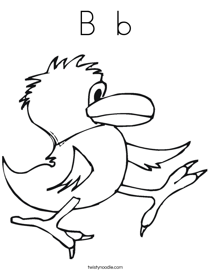 B  b Coloring Page