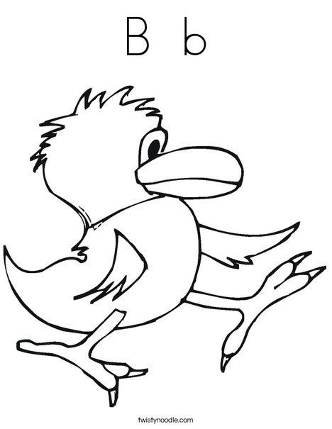 Walking Bird Coloring Page