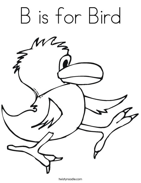 Walking Bird Coloring Page