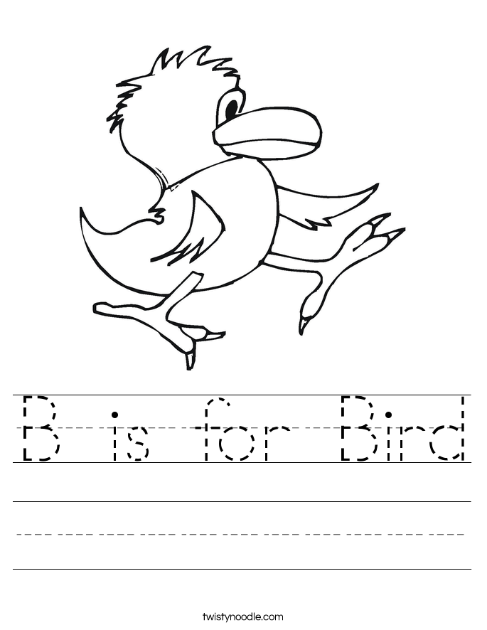 B is for Bird Worksheet