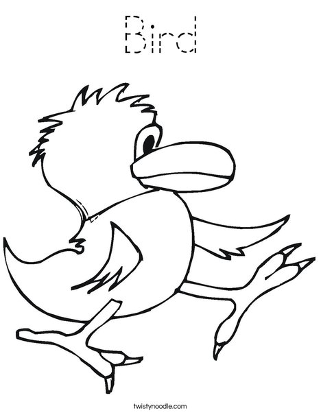 Walking Bird Coloring Page