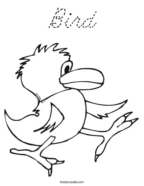 Walking Bird Coloring Page