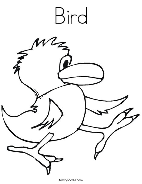 Walking Bird Coloring Page