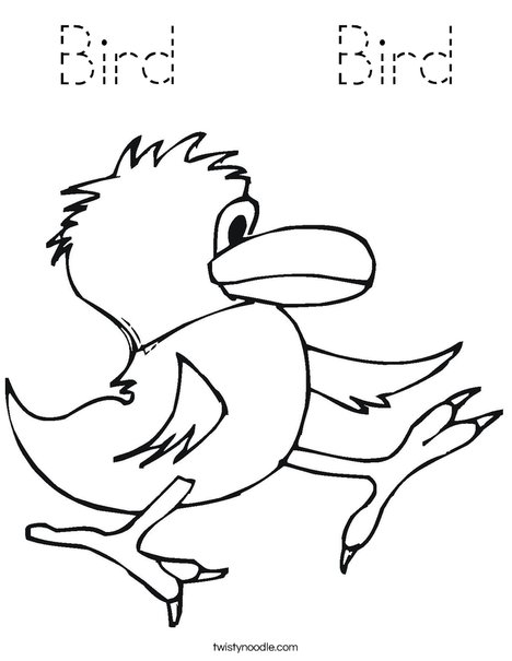 Walking Bird Coloring Page