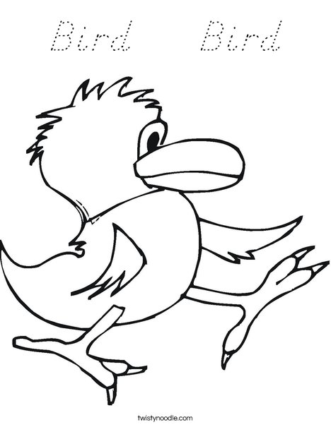 Walking Bird Coloring Page