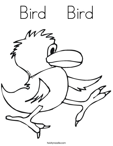 Walking Bird Coloring Page