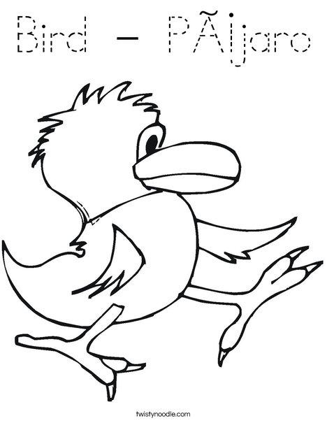 Walking Bird Coloring Page