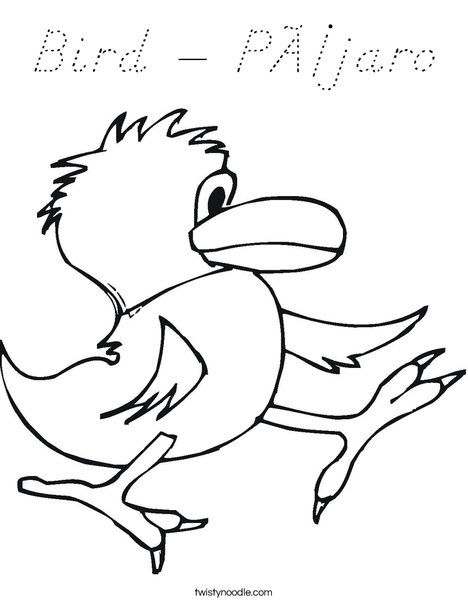Walking Bird Coloring Page