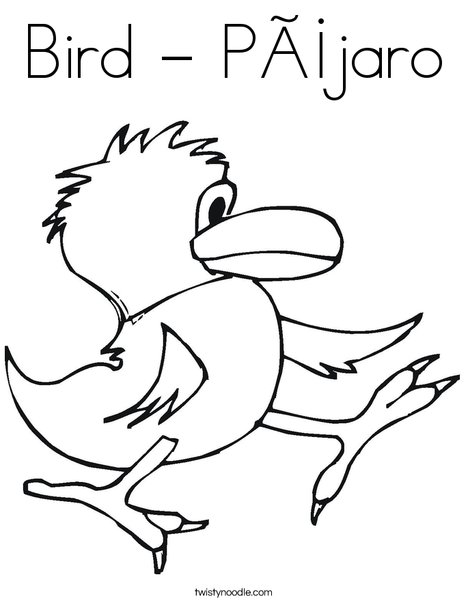 Walking Bird Coloring Page