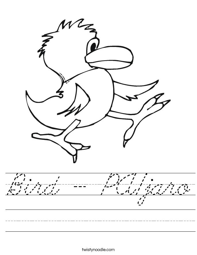 Bird - Pájaro Worksheet