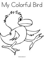 My Colorful Bird Coloring Page