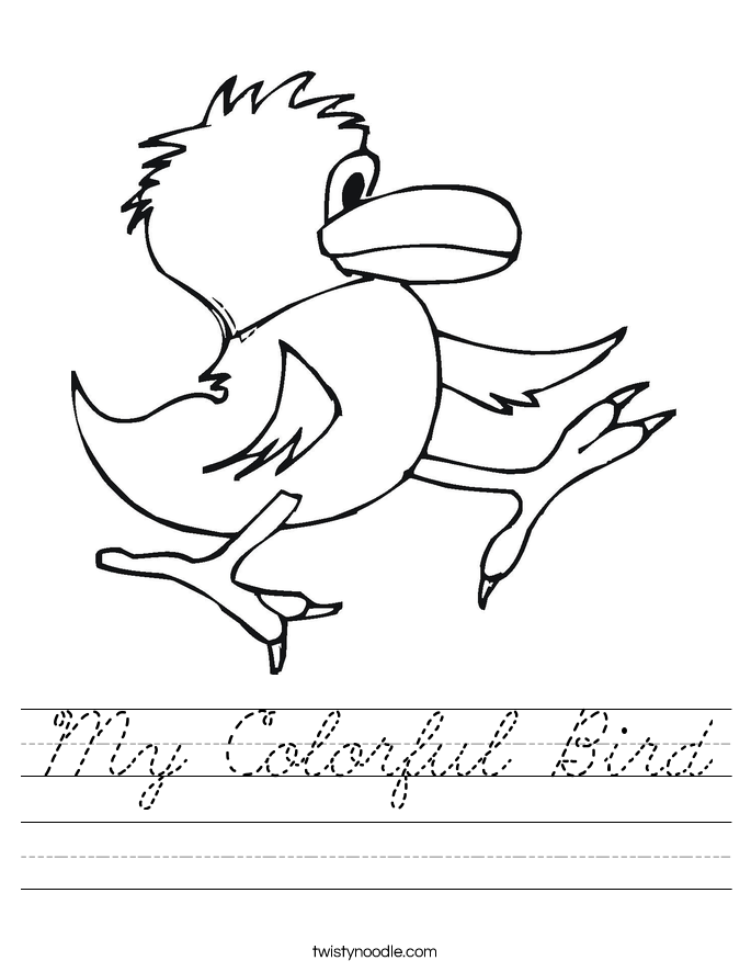 My Colorful Bird Worksheet