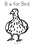 B is for Bird Coloring Page