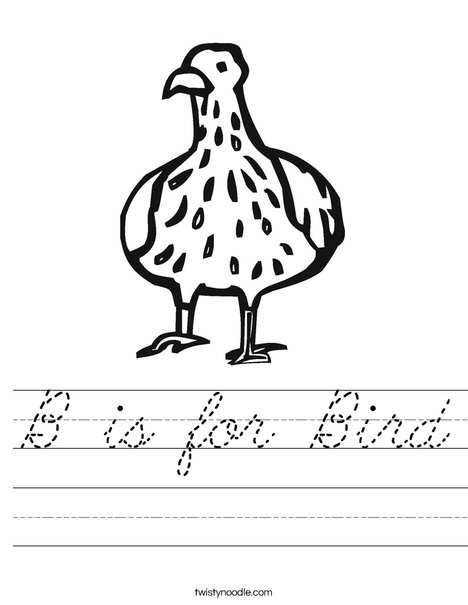 Bird with Spots Worksheet