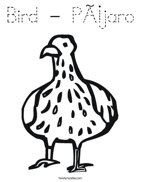 Bird with Spots Coloring Page