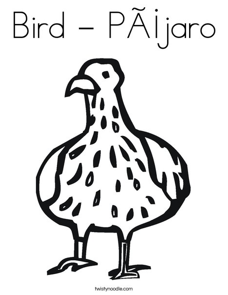 Bird with Spots Coloring Page