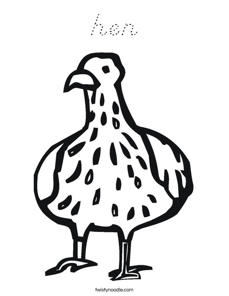 Bird with Spots Coloring Page