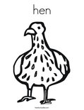 hen Coloring Page