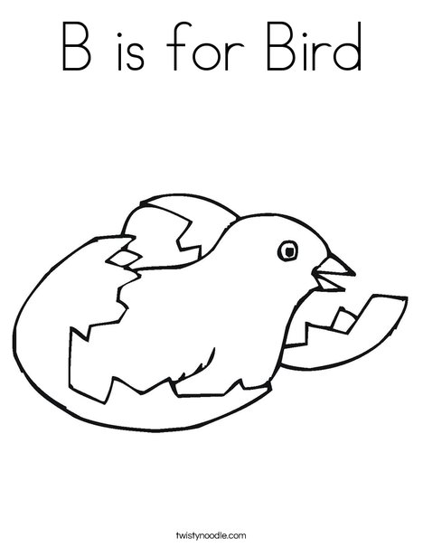 Bird Hatching Coloring Page
