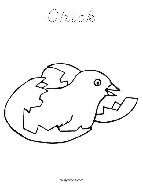 Bird Hatching Coloring Page