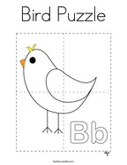 Bird Puzzle Coloring Page