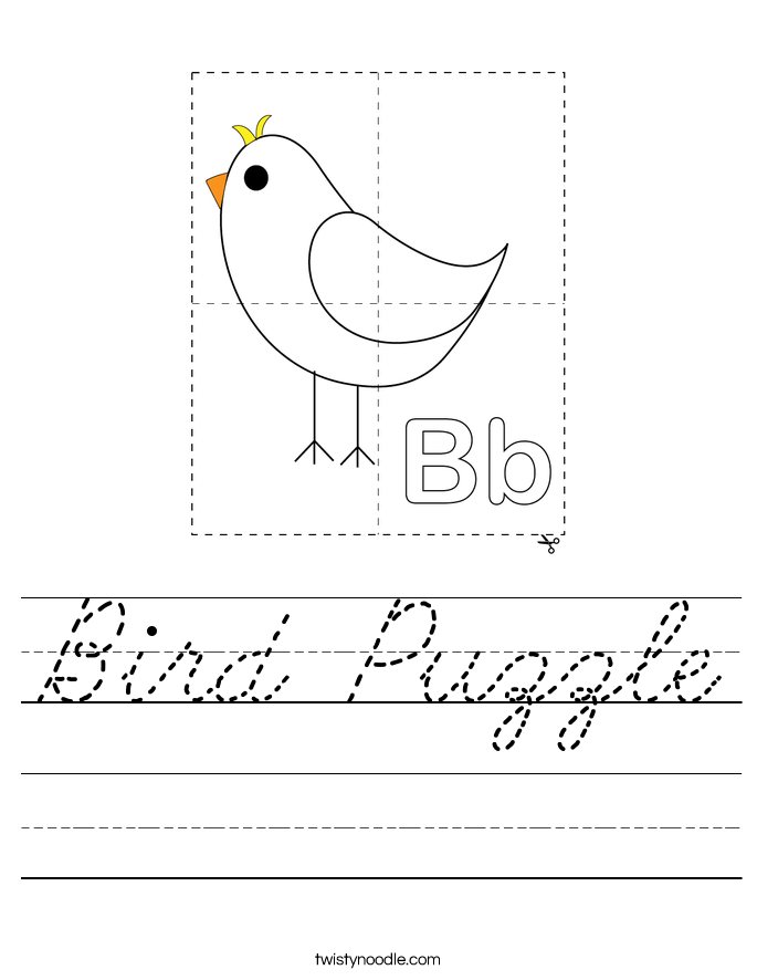 Bird Puzzle Worksheet