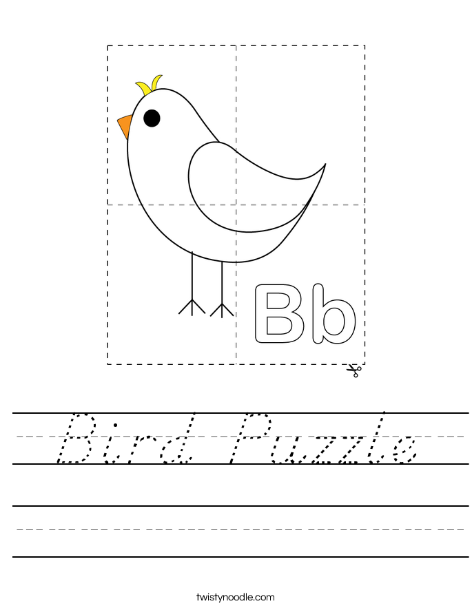 Bird Puzzle Worksheet