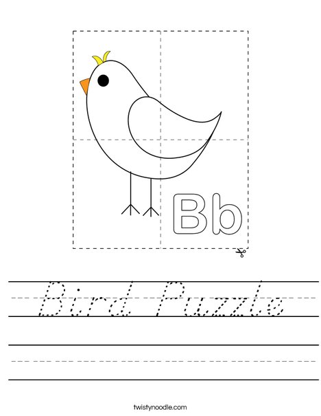 Bird Puzzle Worksheet