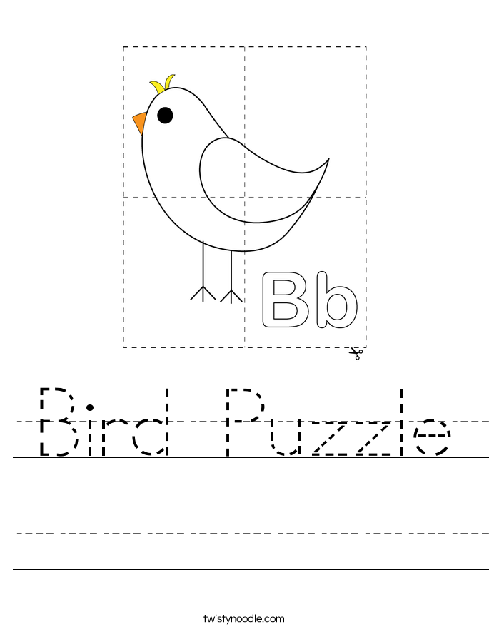 Bird Puzzle Worksheet