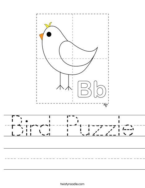 Bird Puzzle Worksheet
