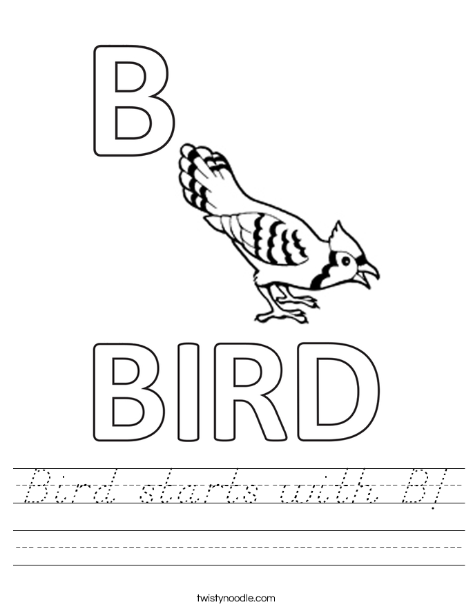 Bird starts with B! Worksheet