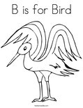 B is for Bird Coloring Page