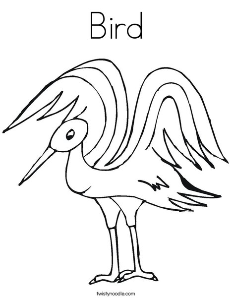 Bird Coloring Page - Twisty Noodle