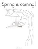 Spring is coming Coloring Page