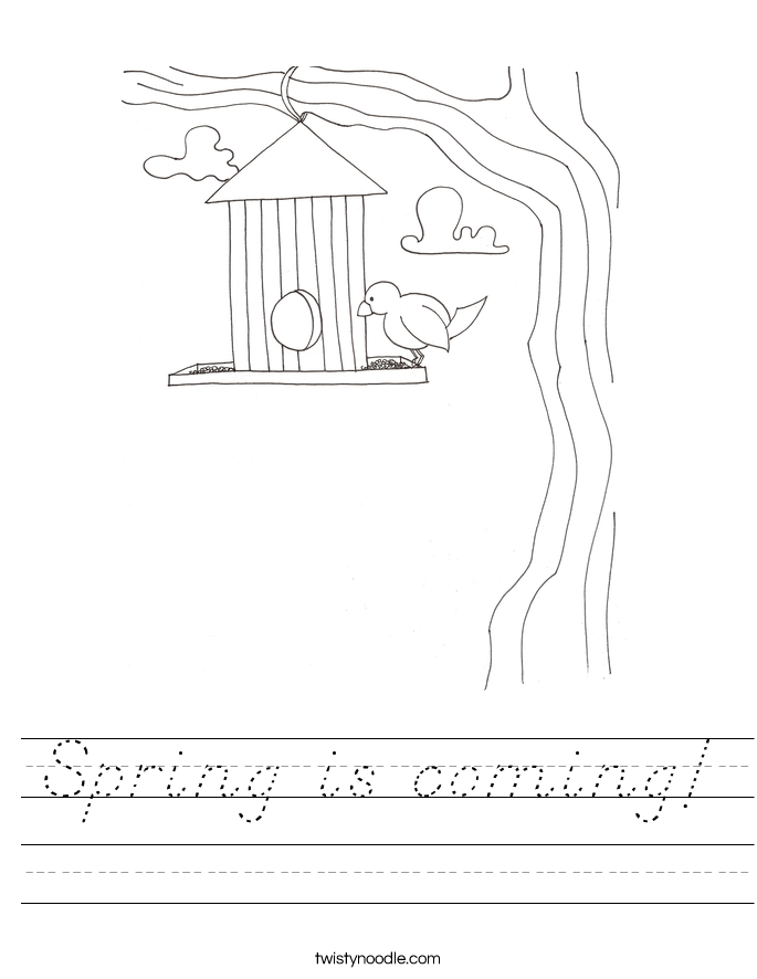 Spring is coming! Worksheet