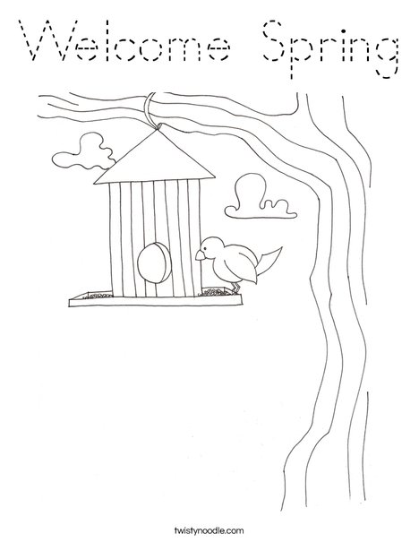 Birdhouse Coloring Page