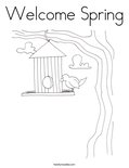 Welcome Spring Coloring Page
