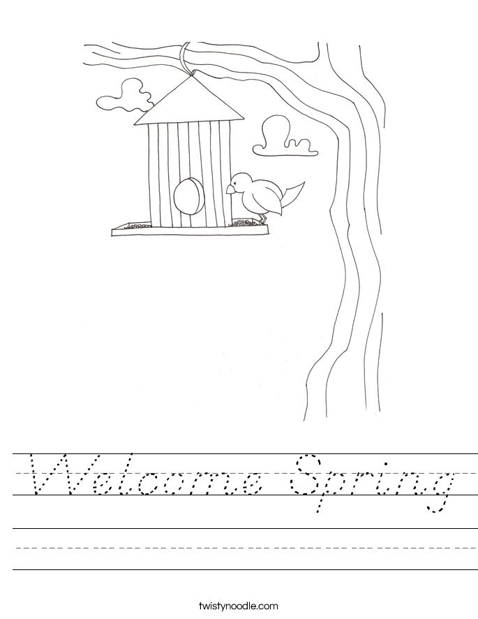 Welcome Spring Worksheet