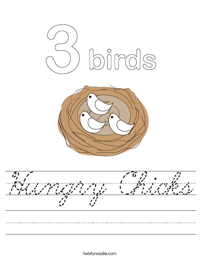 Hungry Chicks Worksheet