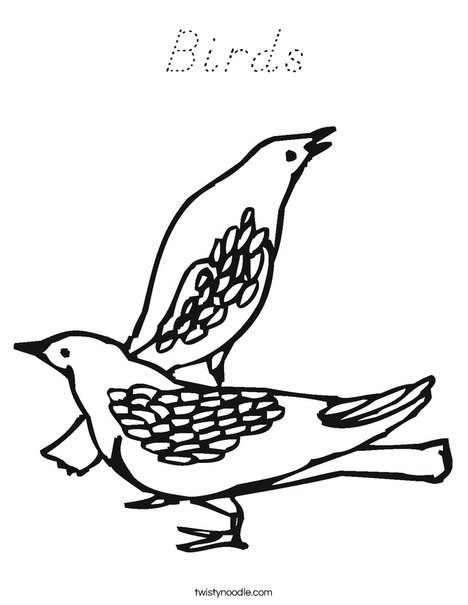 Two Birds Coloring Page