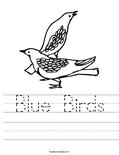Blue Birds Worksheet
