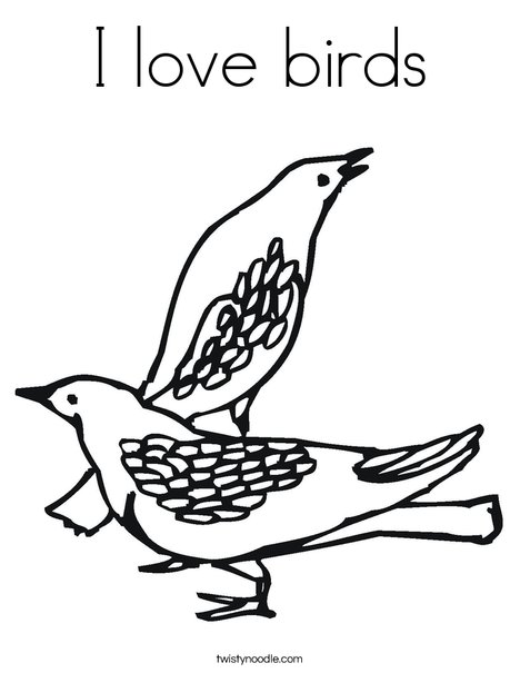 Two Birds Coloring Page