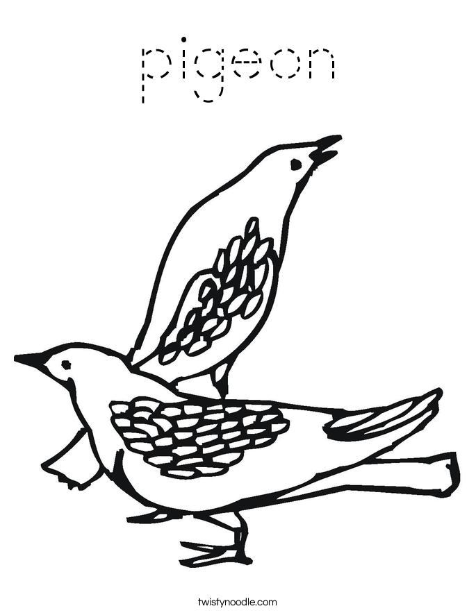 pigeon Coloring Page
