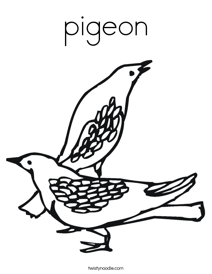 pigeon Coloring Page