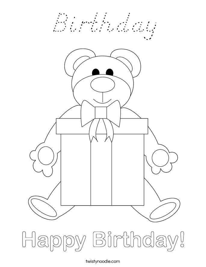 Birthday Coloring Page