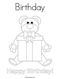 Birthday Coloring Page