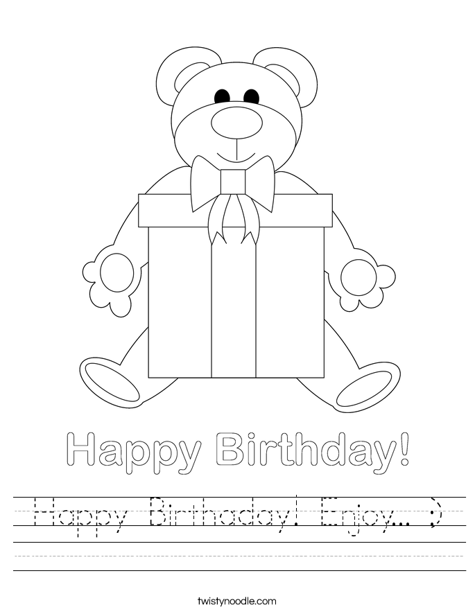 Happy Birthaday! Enjoy... :) Worksheet