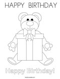  HAPPY  BIRTHDAY Coloring Page